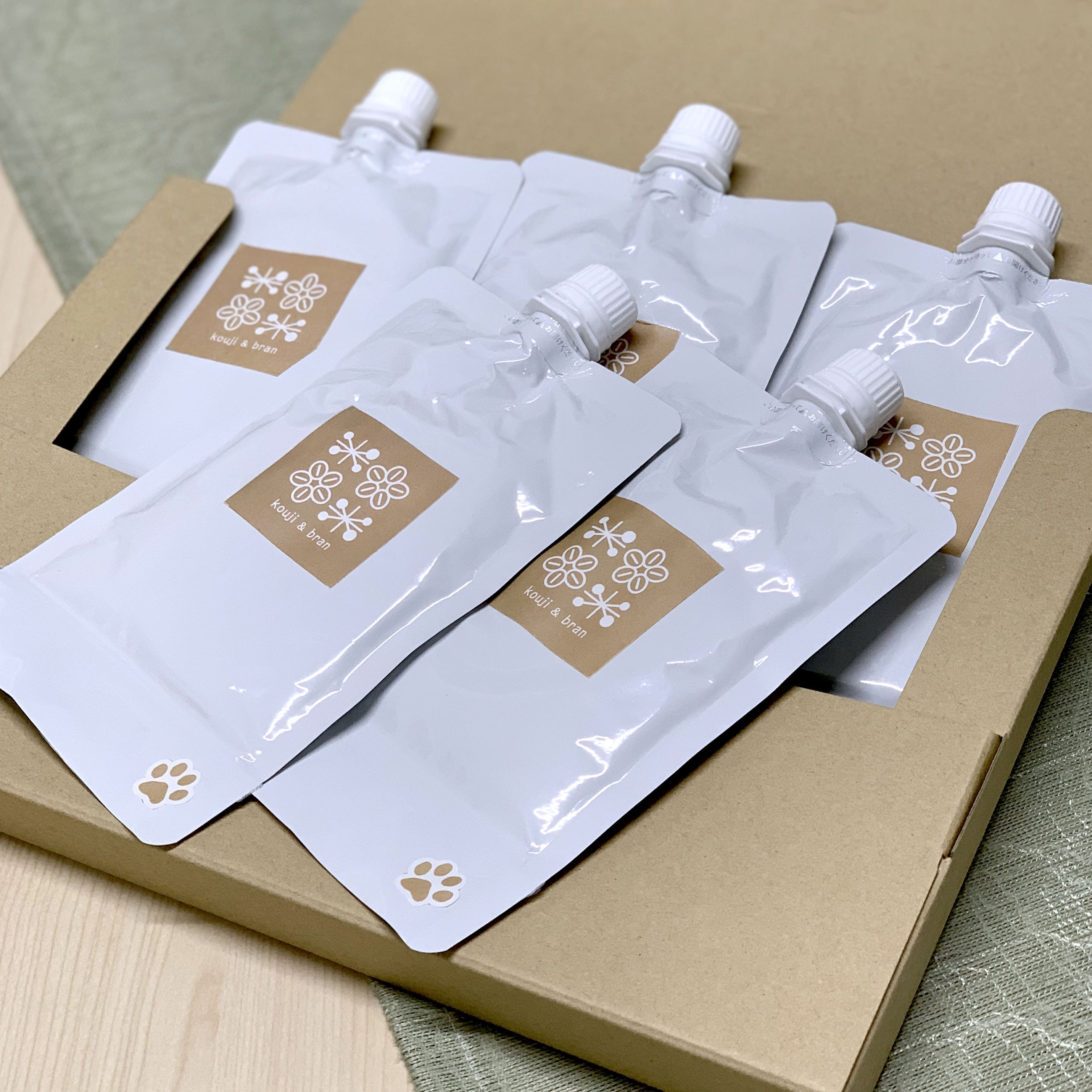 無添加ドッグフード「糀とブラン」スパウトパウチ(5個入)