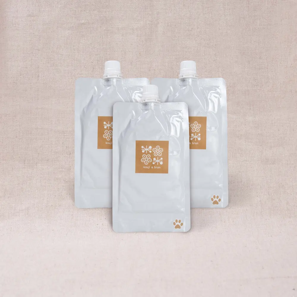 無添加ドッグフード「糀とブラン」スパウトパウチ(3個入)